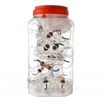 5" Micro Beaker Water Pipe W/ Metal FJoint - 24Ct JAR [JAR24MB]