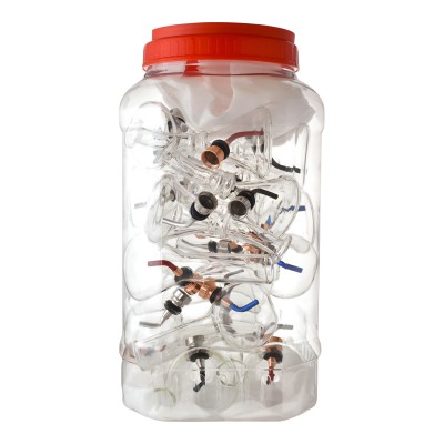 5" Micro Beaker Water Pipe W/ Metal FJoint - 24Ct JAR [JAR24MB]