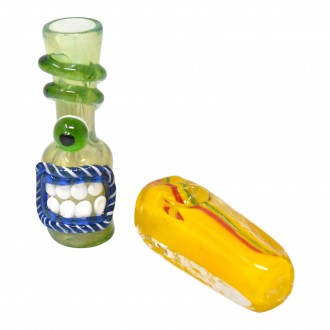 Mixed Pipe Galore - Assorted Sizes & Designs Hand Pipe - 30Ct JAR [JAR30MHP]