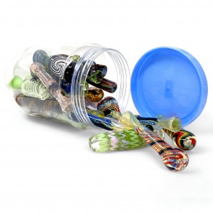 3-4" Assorted Chillums Galore Hand Pipe - 32ct JAR [JAR32ASCHP]