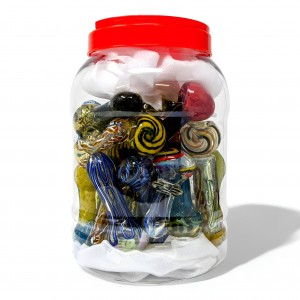 3" Unlock the Jar to Your Smoking Adventure Hand Pipe Palooza - 32ct JAR [JAR32ASHP]