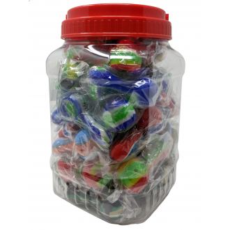3" Assorted Colors Silicone Hand Pipes Jar - 50Ct [JAR3SP50]
