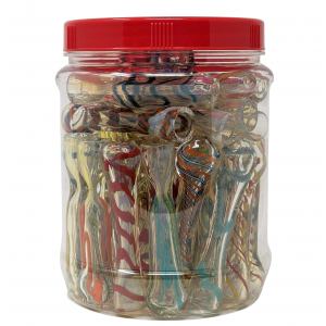 3" Assorted Design Chillum - Jar (Display of 40) [JAR40CH310]