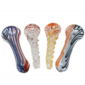 4" Assorted Design Basic Hand Pipe - (Display of 32) [JAR4HP32]