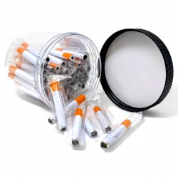 2” Compact Collection Small Regular Metal Cigarette Pipe - 50ct JAR [JAR50SMCP]