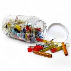 3” Variety Vortex: Assorted Design Chillum Hand Pipes - 90ct JAR [JAR90CH3]