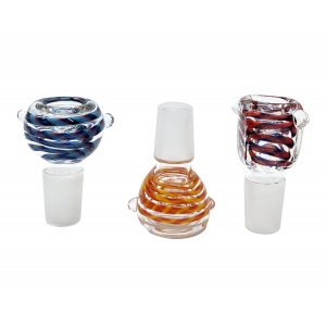 Assorted Colors 18/19mm Design Bowls Jar - 14Ct [JARBL14]