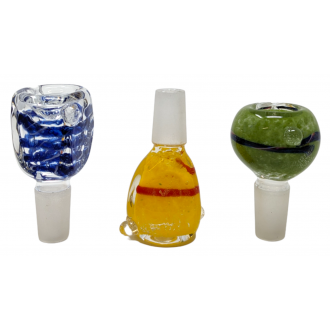 14mm Assorted Colors Design Bowls Jar - 16Ct [JARBL16]