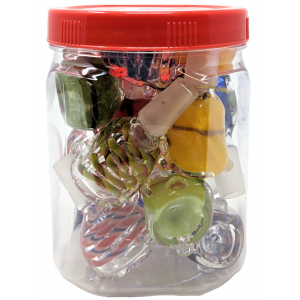 14mm Assorted Colors Design Bowls Jar - 16Ct [JARBL16]