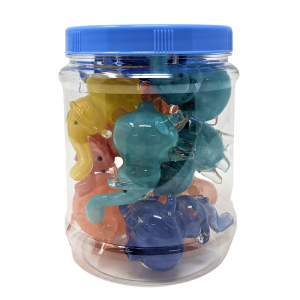 Mini Mix Color Elephant Hand Pipe - Jar (Display of 12) [JARME12]