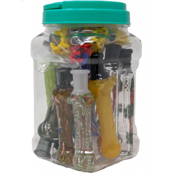 3.5" Assorted Color Joint Nectar Collector with 10mm Titanium Tip - (Jar of 12) [NCKK12-JAR]