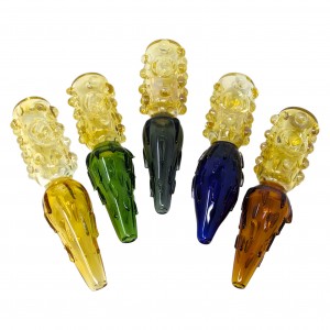 6" Assorted Color Pineapple Shape Hand Pipe 7ct JAR - [PA7CTJAR]