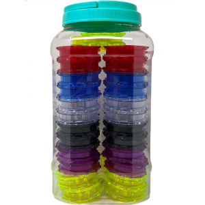 70mm 2Part Plastic Grinder Assorted Colors - JAR (Display of 50) [PG50-JAR]