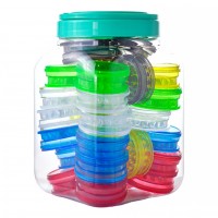 Assorted Color Plastic Herb Grinders - 30Ct JAR