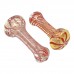 2.5-inch Assorted Color Gold Fumed Hand Pipes – 55ct Jar Display