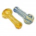 2.5-inch Assorted Color Gold Fumed Hand Pipes – 55ct Jar Display