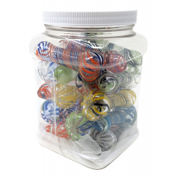 3" Assorted Color Swirl Art Hand Pipe 20Ct Jar - [RKGS20JAR]