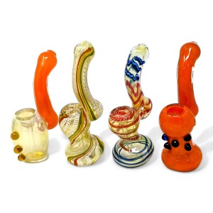 Assorted Bubbling Symphony Of Styles Bubbler Hand Pipes 18ct JAR - [SDK18JAR]