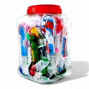 Assorted Color Nector Collector Silicone Hand Pipe - 20ct JAR [SHP1008]