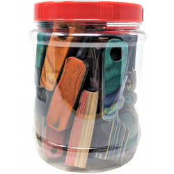 Assorted Styles Multi Color Wood Pipe 25ct Jar [WP25CTJAR]