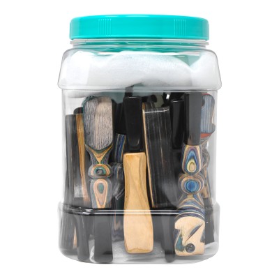 Assorted Styles Multi Color Wood Pipe 25ct Jar [WP25CTJAR]