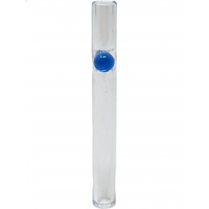 M-9 3" Clear Chillum With Roll Stop Marble Jar (Display of 50) [XG3A-JAR]