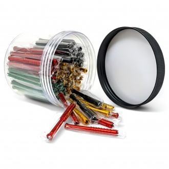 3” Jarred Jive Anodized Color Baseball Bat Metal Digger Pipe - 100ct JAR [YBLT100JAR]