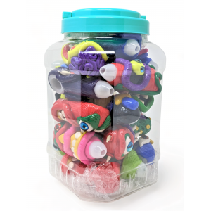 4.5" Assorted Style Clay Art Fancy Hand pipe 20ct JAR - [YD20JAR]