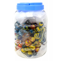 2.5" Assorted Design Heavy Hand Pipe Jar - 60ct [ZD25HP60]