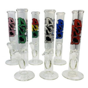 14" USA Made "420" Straight Cylinder Water Pipe- Assorted Colors [JO3] 