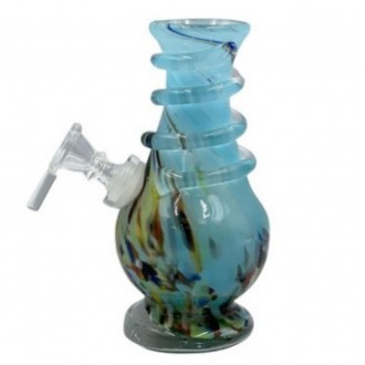 6" Wide Bottom With Rings Glass On Rubber [L0097G]