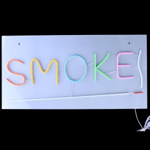 32" x 16" Neon Sign - Smoke [LED-NS009] PICKUP ONLY 