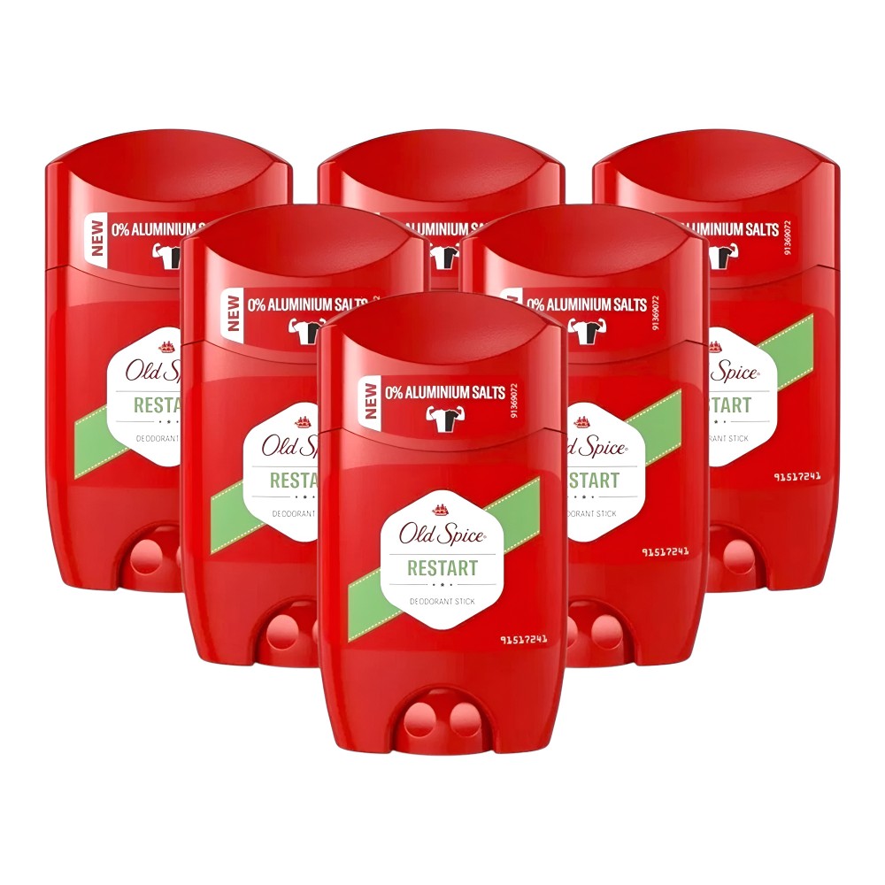 Old Spice Restart Scent Deodorant – 50ml – 6PK Old Spice Restart Deodorant Stick 50ml – 6 Pack