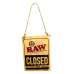 Raw Wood Sign - Open/Close Please Cone In!