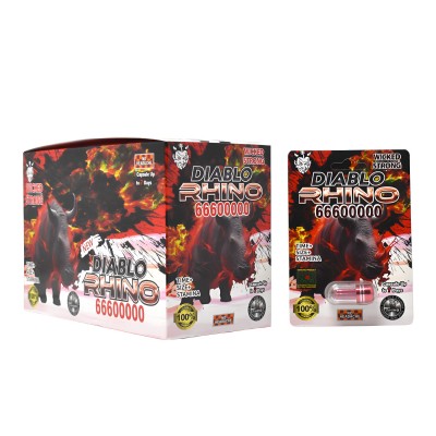 Diablo Rhino Adult Sexual Enhancement Capsules - 24ct Display