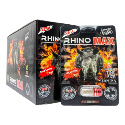 Rhino Max Adult Enhacement Capsules (24ct Display)