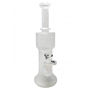 11" BIIGO Glass With Shower Perc Frosted Water Pipe By Lookah [GT029]