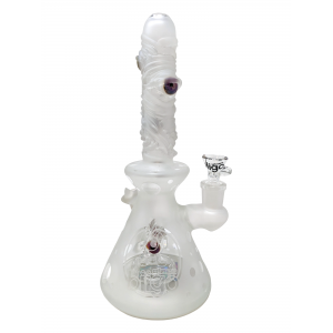 11" BIIGO Glass By Lookah Sand Blasted Monster Eye Matrix Perc Beaker Water Pipe - [GT031]