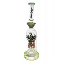14" BIIGO Glass By Lookah Octopus Tentacle Perc Straight Water Pipe Rig (Green) - [GT048]