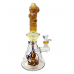 10.5" BIIGO Glass By Lookah Yellow Multi Devil Eye Matrix Perc Beaker Water Pipe - [GT062-YL]