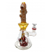 10" BIIGO Glass By Lookah Red Multi Devil Eye Matrix Perc Beaker Water Pipe - [GT064-RD]