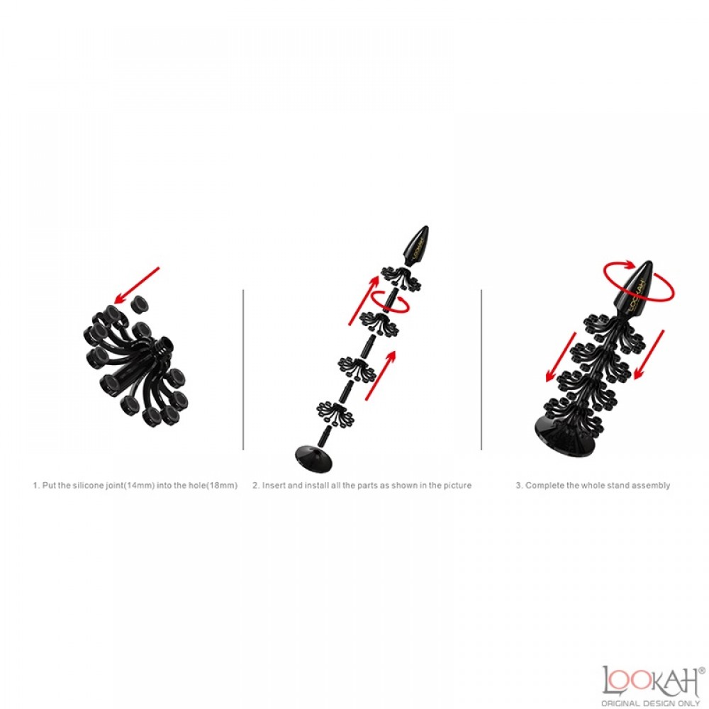 Lookah Glass Bowl Set Display Stand Convenient and Stylish Display