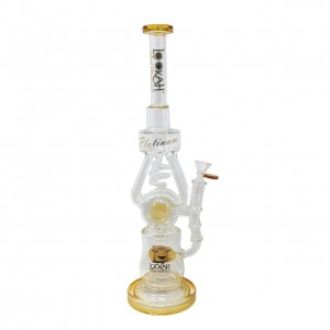 Lookah - 16" Color Tube Multi Perc Water Pipe 14F [WPC744] 