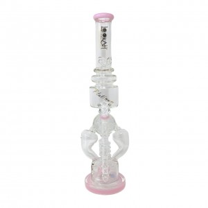 Lookah - 21" ColorT Spiral Barrel Chamber Multi Perc Water Pipe 14F [WPC769] 