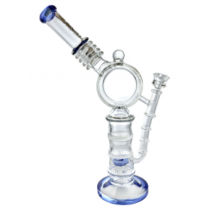 Pulsar Glass Water Pipe With Three Turbine Percs