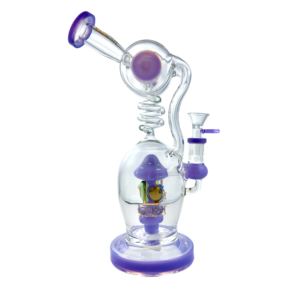 Lookah Glass 12" Mushroom Valley Glass Water Pipe Skygate Wholesale