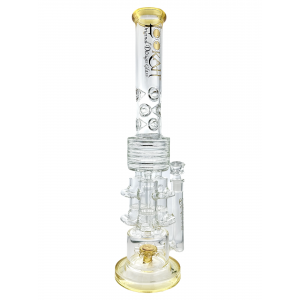 Lookah Glass - 20" Triple HoneyComb Chamber Multi Perc Water Pipe -  [WPC756]