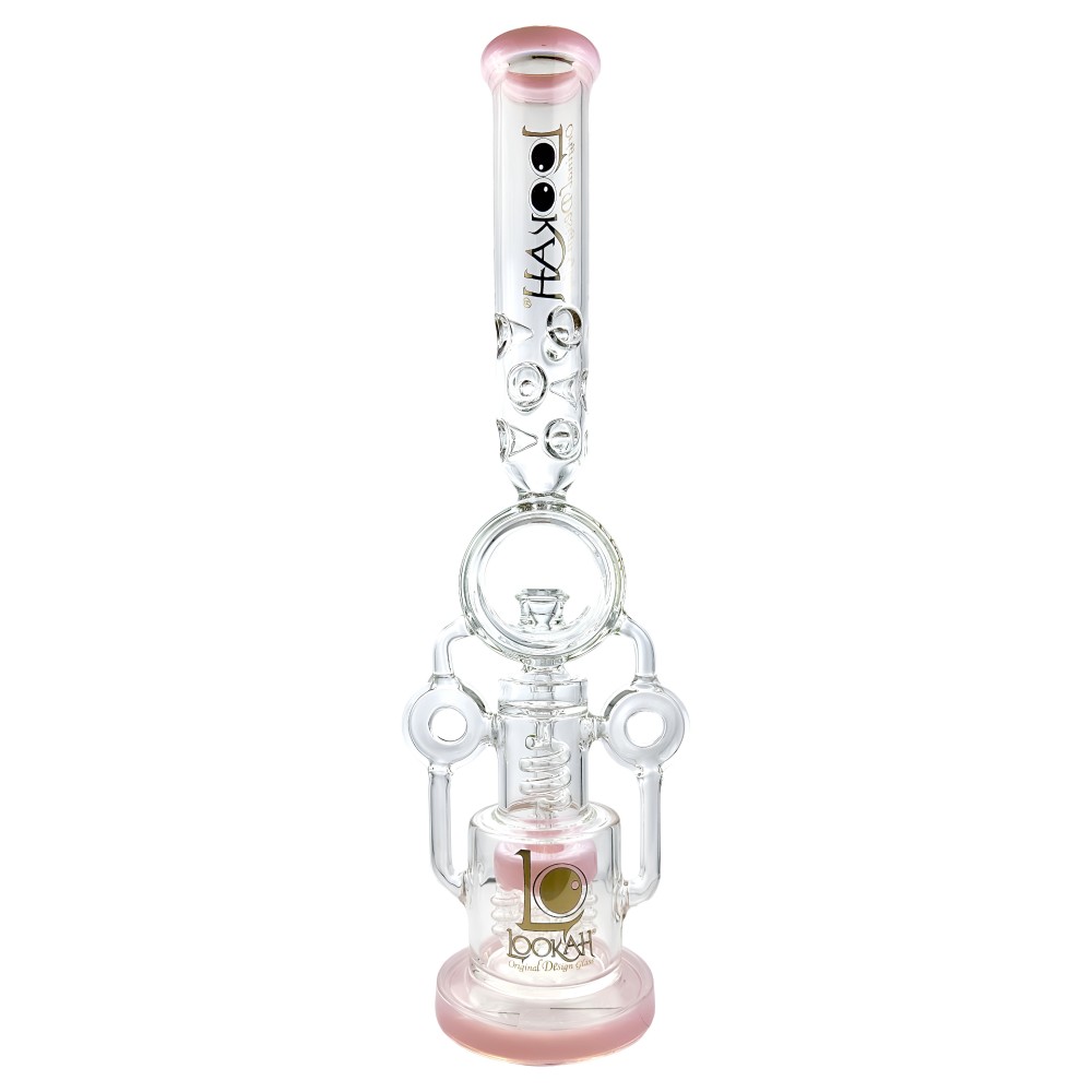 Lookah Glass - 21" Donut Chambers Multi Perc Water Pipe - [WPC760]