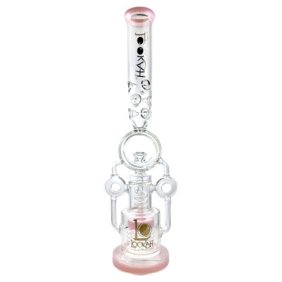Lookah Glass - 21" Donut Chambers Multi Perc Water Pipe - [WPC760]