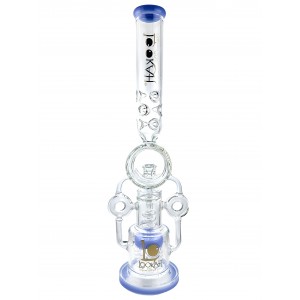 Lookah Glass - 21" Donut Chambers Multi Perc Water Pipe - [WPC760]